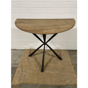 Half Table Top Table, Wood/Iron