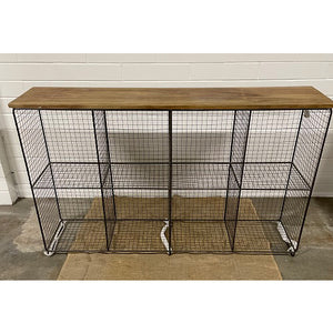 Console, 8 Cubby Unit, Wood/Metal