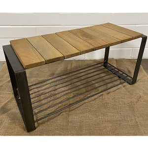 Shoe Bench, Wood/Metal