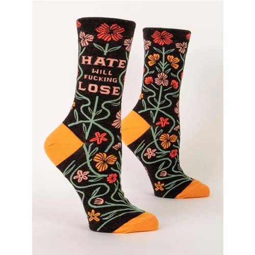 Hate Will Fucking Lose Crew Socks