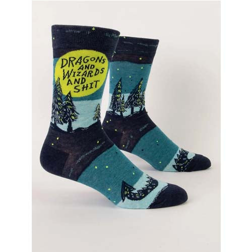 Dragons & Wizards & Shit Men's Socks