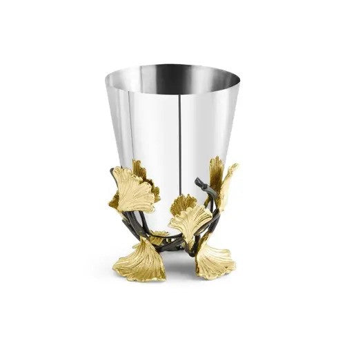 GOLDEN GINGKO BUD VASE