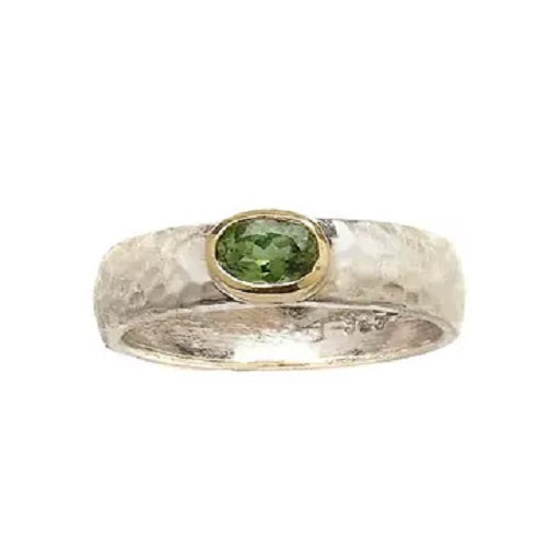 Ring, 925 Silver w/ 9k Gold