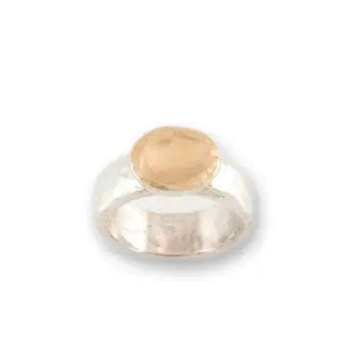 Ring, 925 Silver w/ 9k Gold