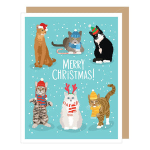Holiday Cats Christmas Card (single or boxed): BOX OF 8