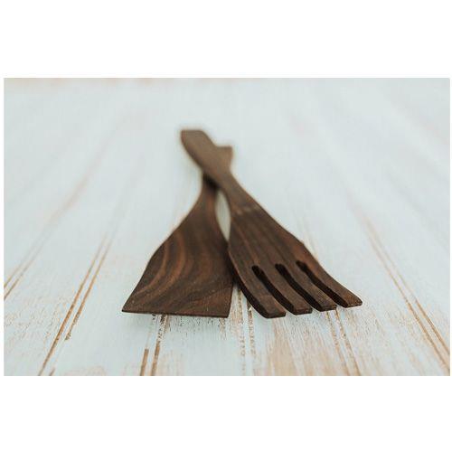 Wood Salad Servers, American Walnut 12"