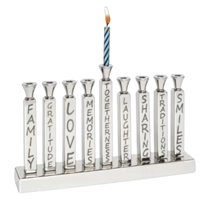 Mimi Menorah - Silver - Hanukkah Candelabra