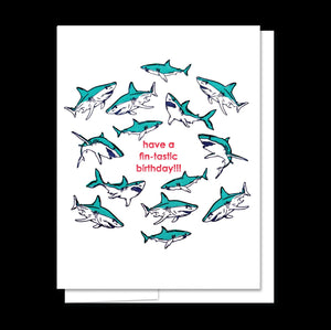 Fin-tastic Birthday - Letterpress Birthday Card