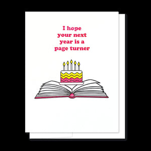 Page Turner - Letterpress Birthday Card
