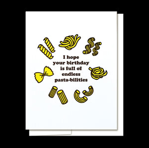 Pasta Birthday - Letterpress Birthday Card