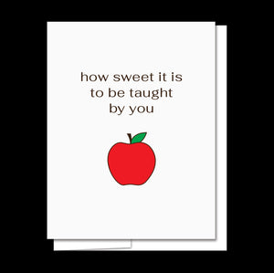 Taught by you - Letterpress Teacher Card