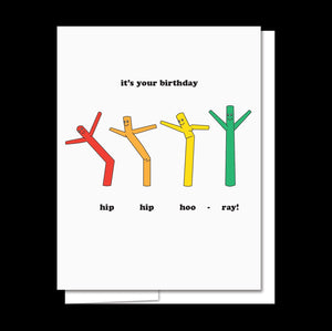 Hip Hip Hooray Birthday - Letterpress Birthday Card