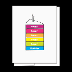 Birthday Cake - Letterpress Birthday Card