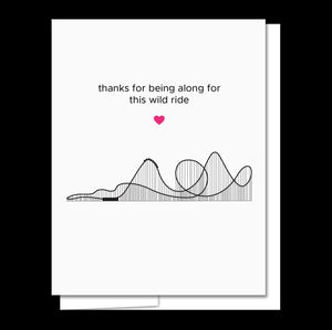 Wild Ride - Letterpress Funny Love Card