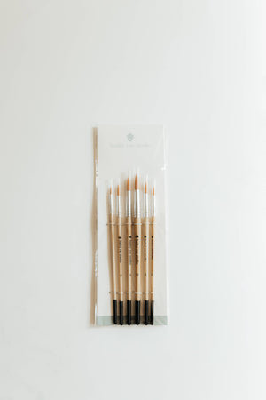 Round Tip Watercolor Brush Set -- 6 piece