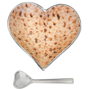 Happy Matza Heart with Heart Spoon