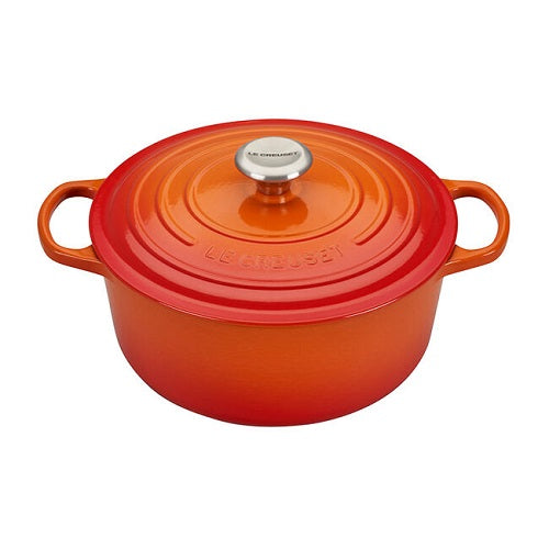 Le Creuset 9 Qt. Round Signature Dutch Oven with Stainless Steel Knob |  Cerise/Cherry Red