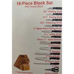 18 Piece Block Set Gourmet