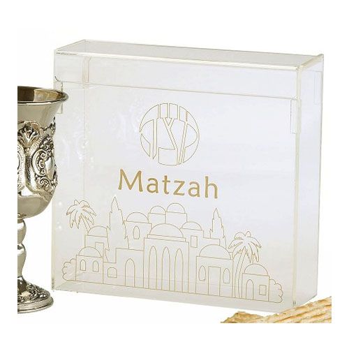 Acrylic Flip Top Matzah Box