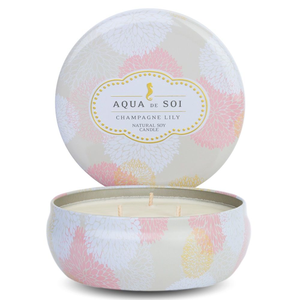 Aqua De SOi Champagne Lily 3 Wick Tin