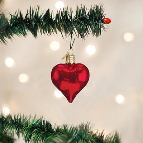 SHINY RED HEART ORNAMENT