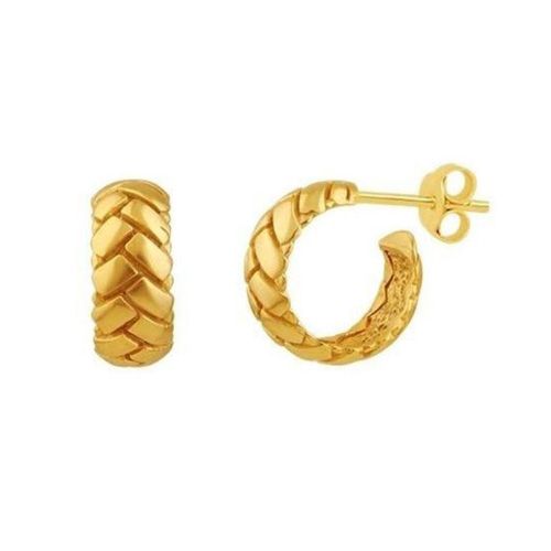 Gold Alexa Braided Dome Hoops