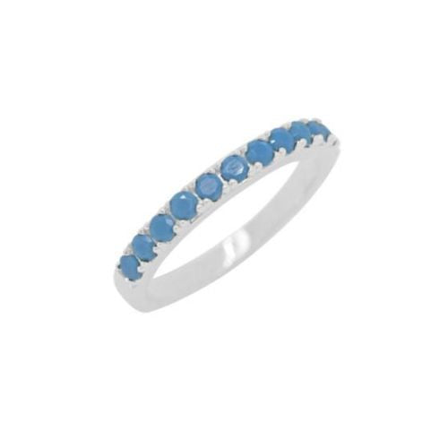 Silver Turquoise Band Ring