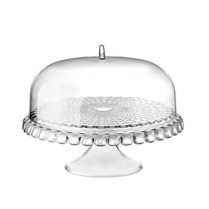 Cake Stand with Dome Clear 14x11