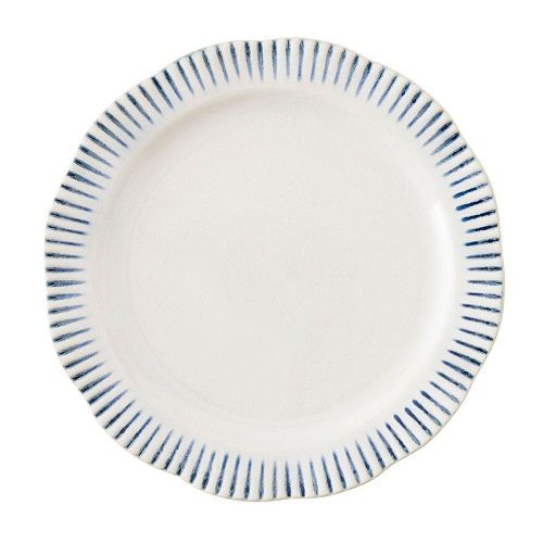 Dinner Plate Sitio Stripe Indigo 11"W